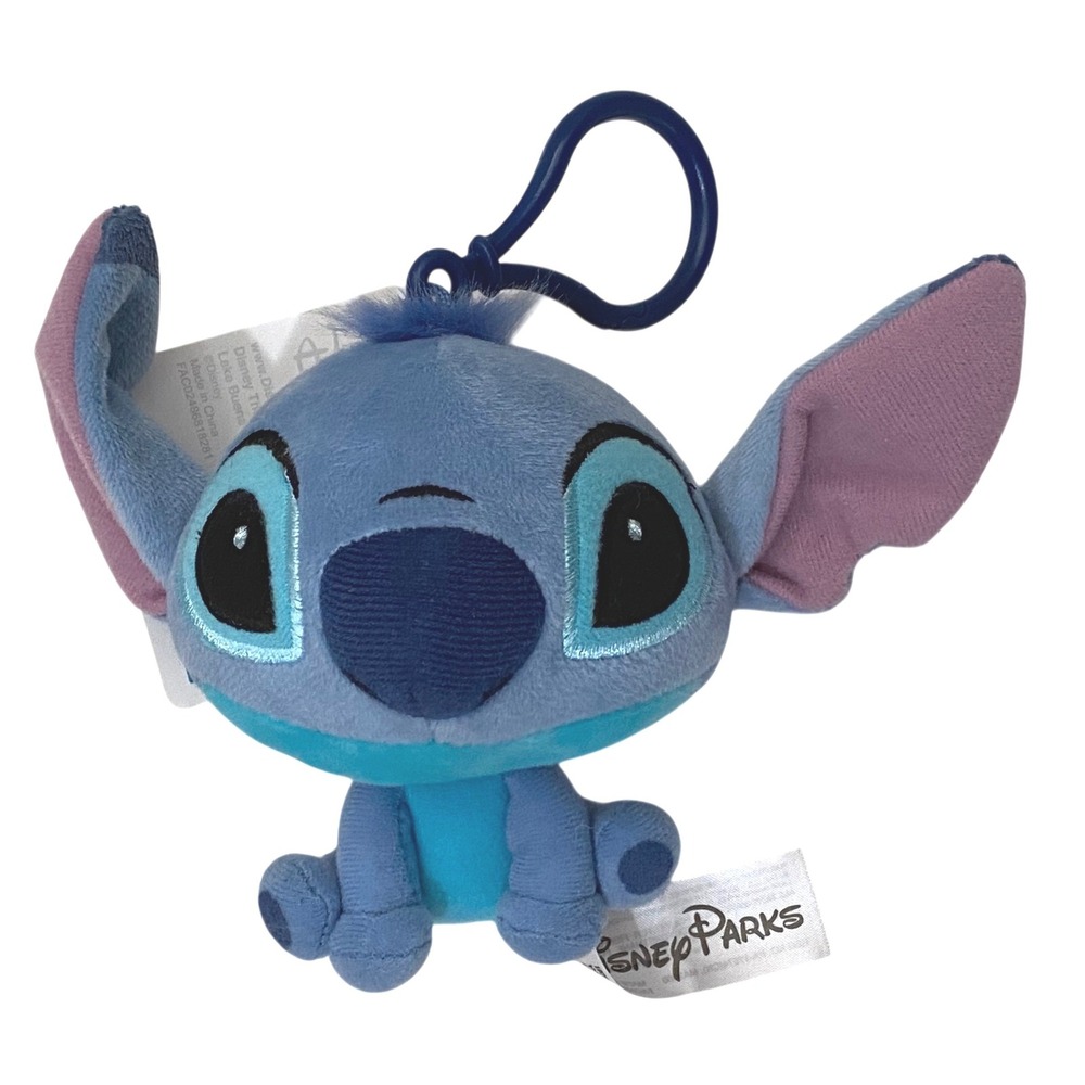 Disney Parks Lilo and STITCH Backpack Clip Plush Keychain Soft Toy School Travel